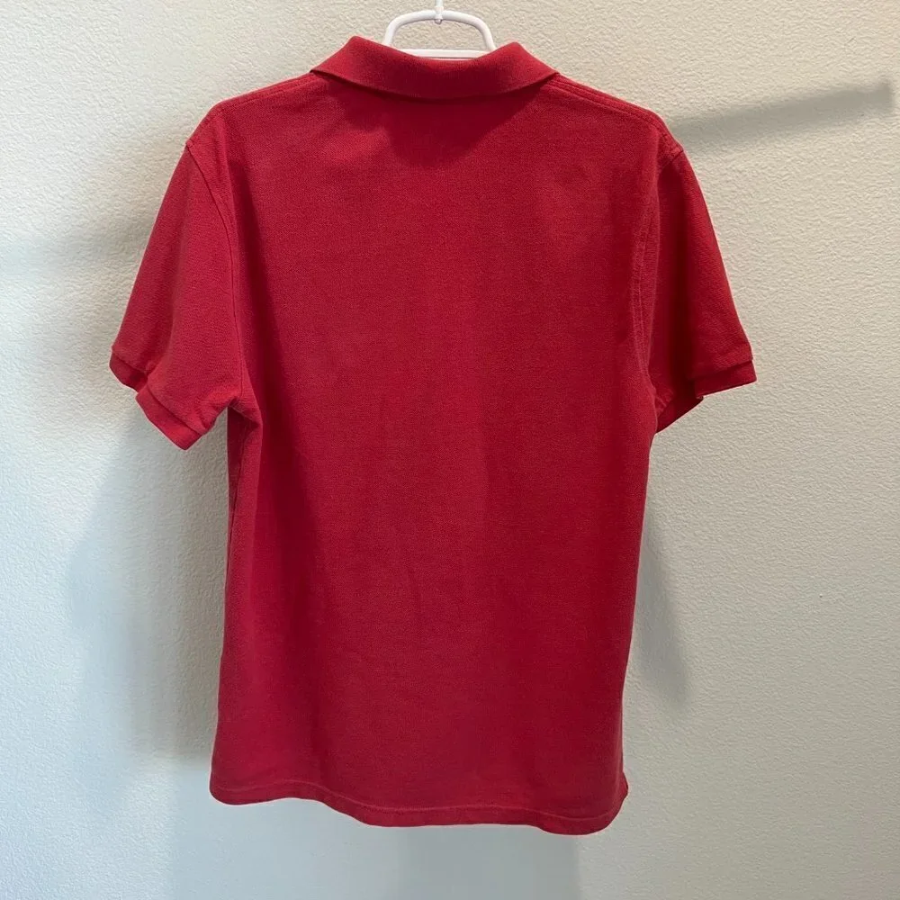 J.Crew Faded Red Vintage Polo 100% Cotton Short Sleeve Medium